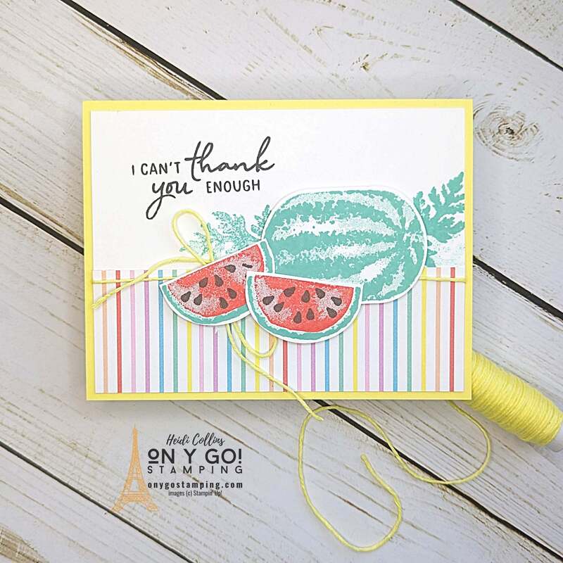 In today's ever-changing world, expressing gratitude has never been more important. That's why we're excited to share the perfect way to show your appreciation with a handmade thank you card featuring the Watercolor Melon stamp set from Stampin' Up! In a sneak peek unboxing video, we'll guide you through the magic of these gorgeous stamps and the exclusive 2024 Sale-A-Bration goodies waiting inside. Get ready to elevate your crafting game and create a lasting impression!
