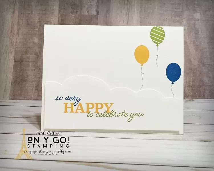 Clean and simple birthday card design using the So Much Happy stamp set from Stampin' Up!