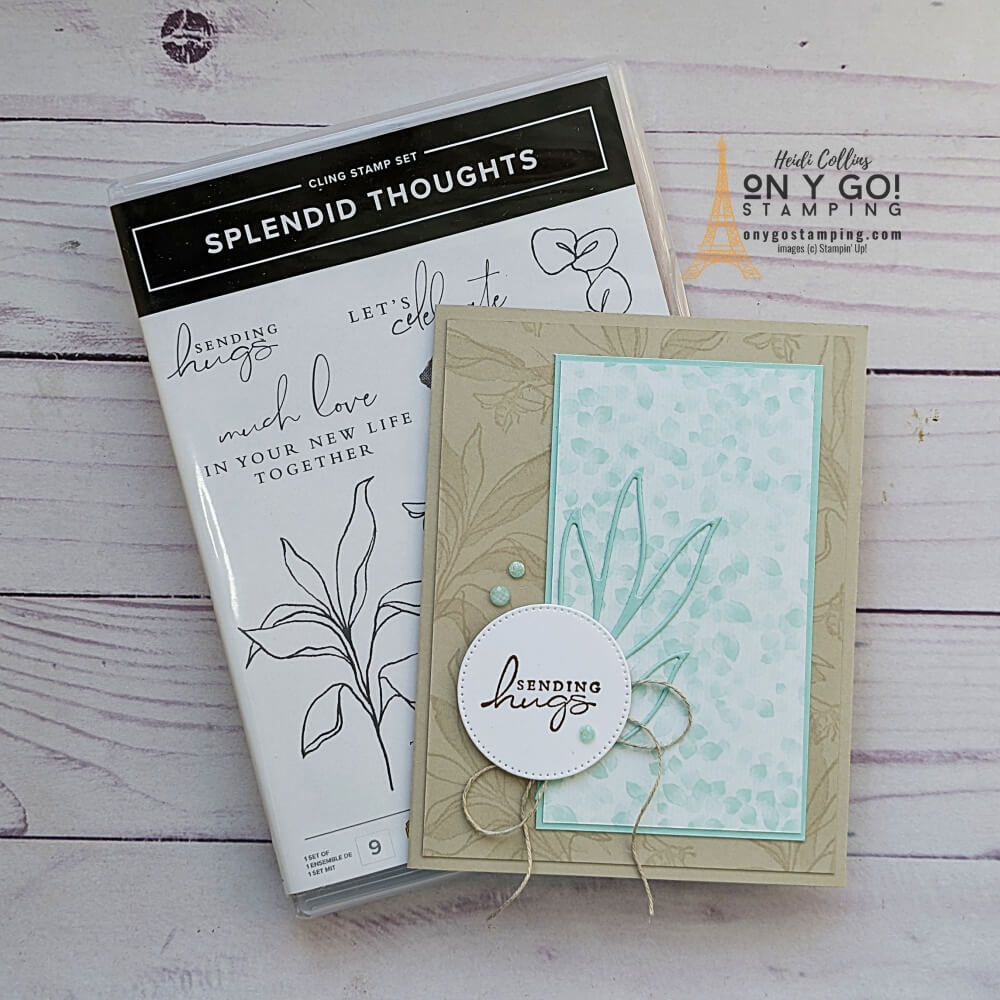 Sneak peek at the new Splendid Day suite from Stampin' Up!® You'll find the Splendid Thought stamp set and Splendid Day patterned paper in the new 2022 July-December Mini Catalog.