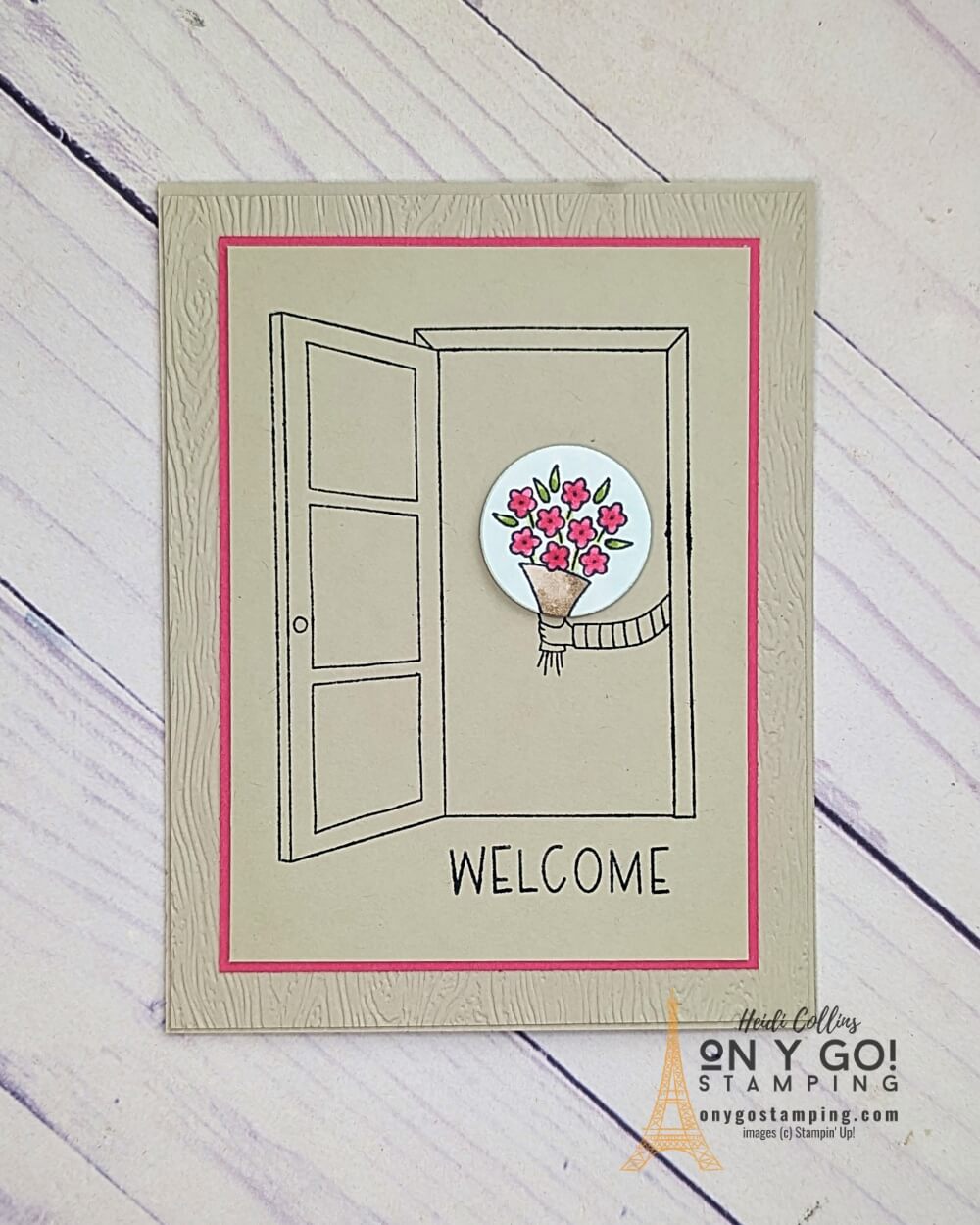 Using the spotlighting stamping technique to make a quick handmade card with the Warm Welcome stamp set from Stampin' Up!® See the video tutorial and get the FREE quick reference guide.