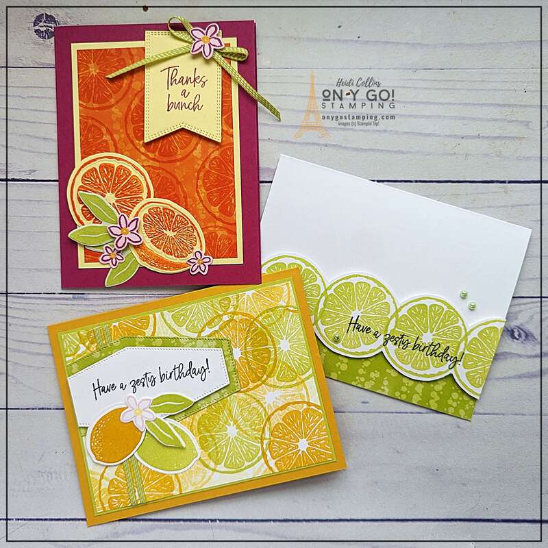 This summer, take your homemade card-making to the next level with the stunningly beautiful Stargazing Designer Series Paper, Sweet Citrus stamp set, and Stampin' Up! Not sure how to use them? No problem! We've got a step-by-step video tutorial to help you make the perfect summer-themed cards!