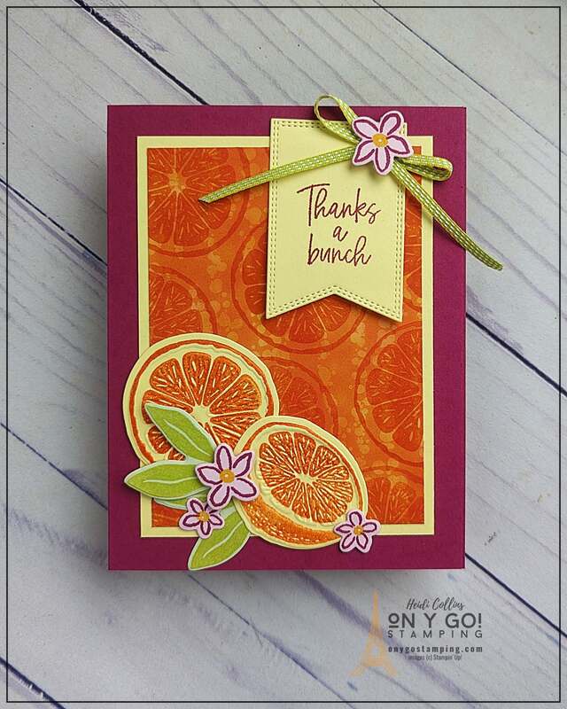 Creating a handmade thank you card is a thoughtful way to show your appreciation this summer. Whether you’re expressing gratitude for gifts or kind gestures, making a card is an easy and heartfelt way to say thank you. Get started this summer with Stampin’ Up!’s Stargazing Designer Series Paper, Sweet Citrus stamp set, and more! Craft something special and make your message extra meaningful with this collection of unique materials. See the video tutorial!