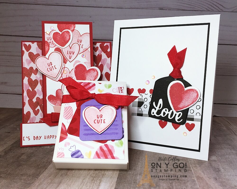 Handmade Valentine's Day projects with the Sweet Conversations stamp set and Sweet Talk patterned paper from Stampin' Up!