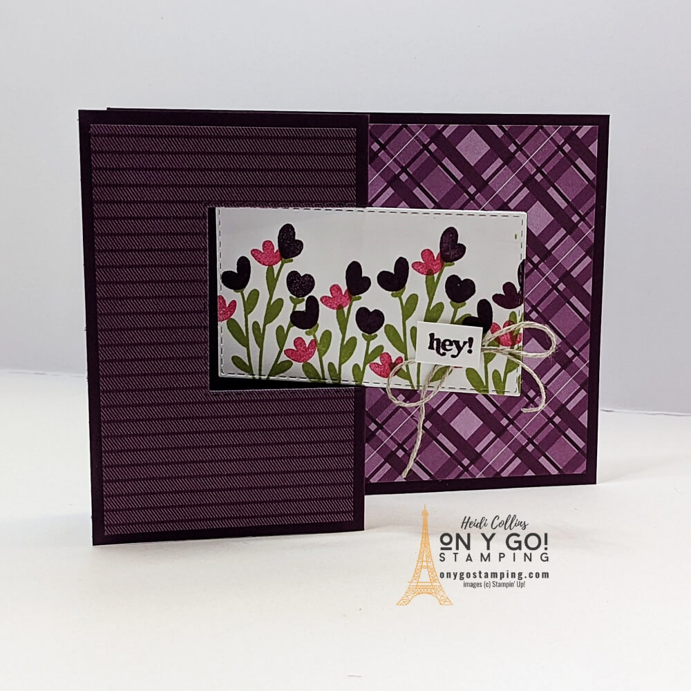 Fun Fold swing card with the Simply Fabulous stamp set from Stampin' Up! Get a free quick-reference guide on how to do this fun fold and watch the video tutorial.