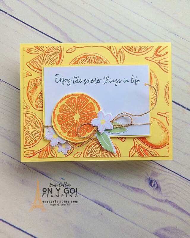 Discover the beautiful world of inked embossing folders card making technique, and elevate your crafting game with the vibrant Sweet Citrus stamp set and embossing folder by Stampin' Up! Let your creativity flow and impress your friends and family with stunning handmade cards. Don't miss out – see the video tutorial now!