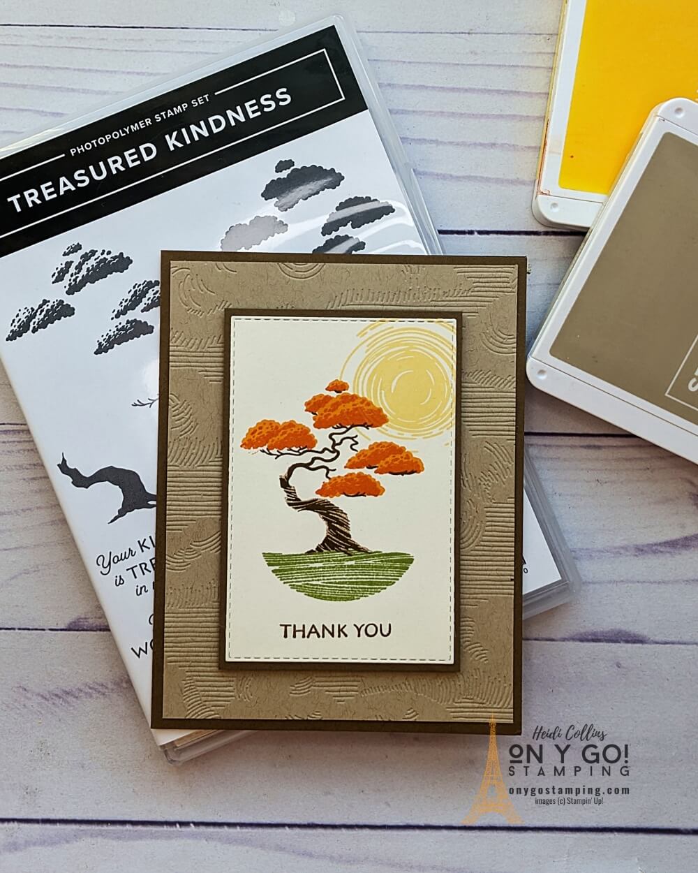 Handmade thank you cards with the Treasured Kindness stamp set from Stampin' Up! I'm excited to send my customers these thank you cards in the month of October!