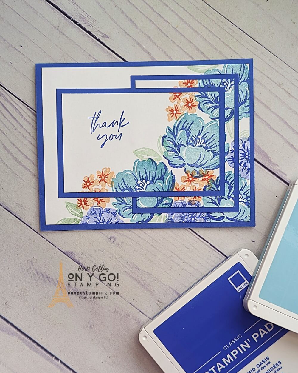 Are you looking for the perfect way to say thanks and show your appreciation? Look no further than the beautiful Two-Tone Flora stamp set by Stampin' Up!, and the easy rubber-stamping technique of Triple Stamping. This technique will bring color and texture to your handmade thank you cards in an effortless way.