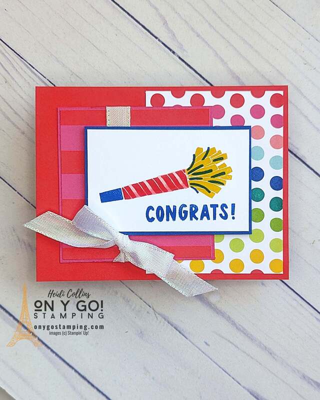 Ready to craft a heartfelt congrats card that oozes individuality and charm? Dive into the delightful world of Stampin' Up! and create your personalized greeting with the Celebrate the Year stamp set and iconic Merry Bold & Bright Designer Series Paper. No need for any artistic prowess - we've got an easy guide to help you through! So why wait? Grab your supplies and click to see our video tutorial!