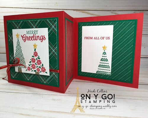 Open image of the Z Fold Card. This fun fold card is great for a special Christmas Card Idea.