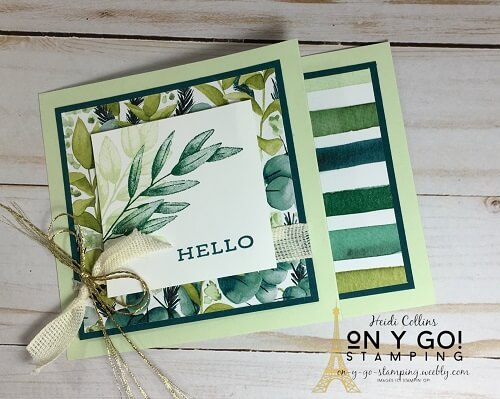Z Fold Card Making Idea using the Forever Fern Stamp set and the Forever Greenery Paper